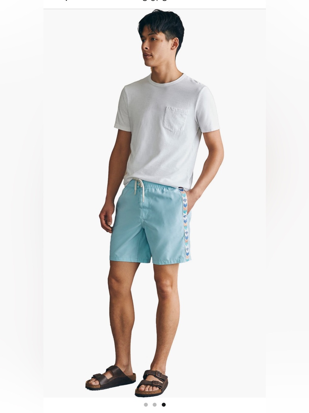 Faherty Sunwashed Board Shorts swim trunks Bethesda Blue 7” 7 inseam size 36 NWT